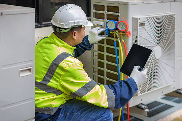 Professional Air Duct Cleaning technician working in Gorman, TX